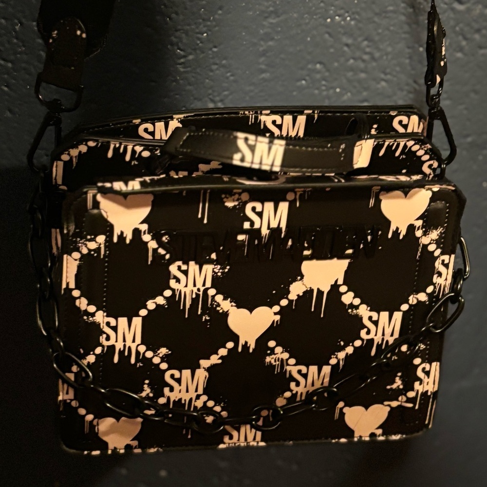 Steve Madden Black Hearts bag
